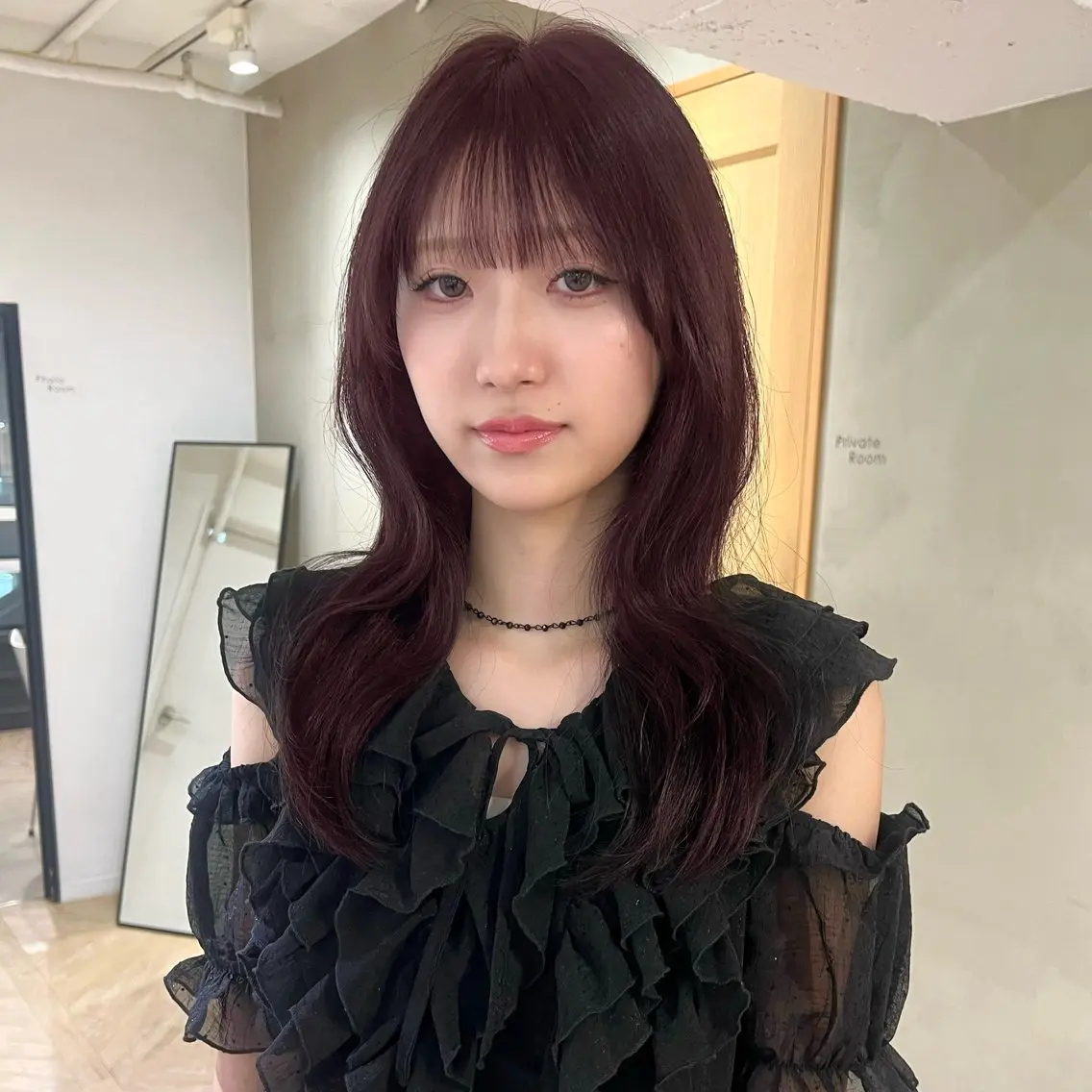 ロング カラー 透明感カラー ピンクカラー カット ヘアカラー トリートメント レイヤー/縮毛矯正/ 暖色/mao🎀のヘアスタイル