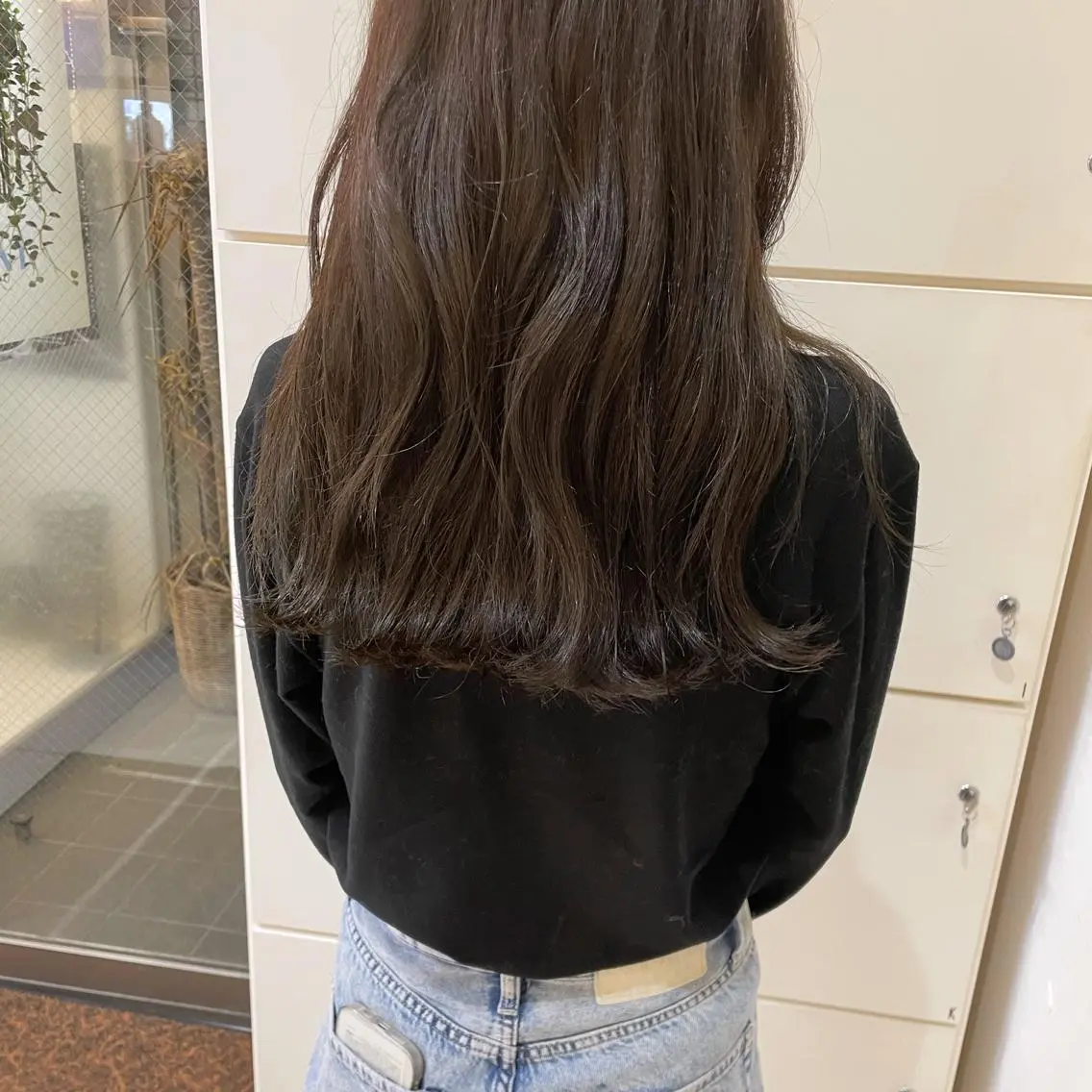 ロング カラー グレージュ カット ヘッドスパ mao♡ベージュ/ 顔周りカットのヘアスタイル