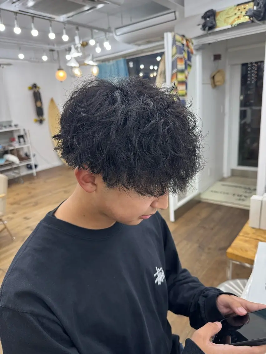 ショート パーマ メンズ メンズパーマ メンズ特化サロン ユウヘイのヘアスタイル