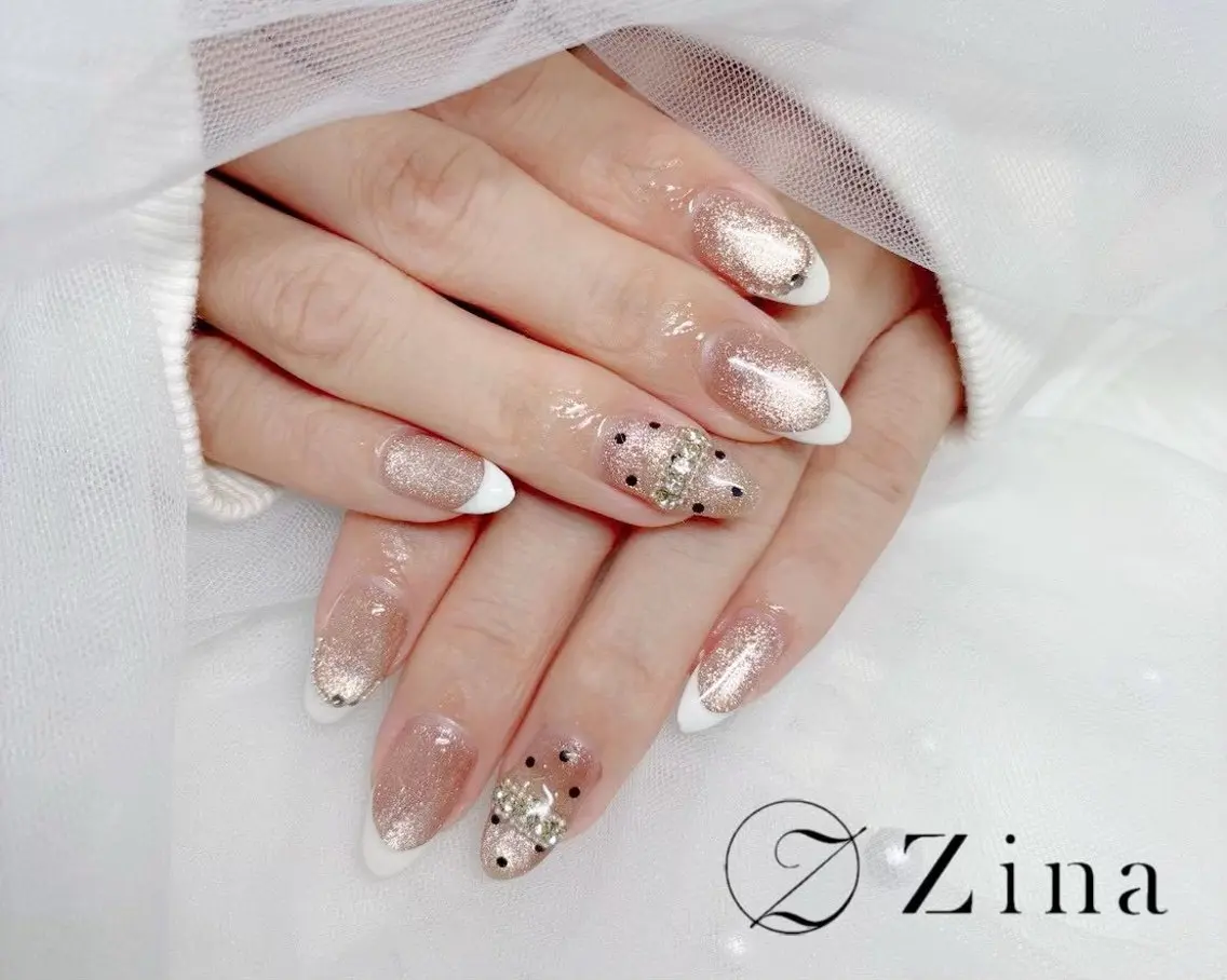 セミロング ハンドネイル 自爪育成/zina/ KIMIのネイルデザイン