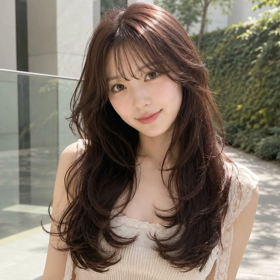 セミロング カット Ami/レイヤー /柔らかカラー🌷のヘアスタイル