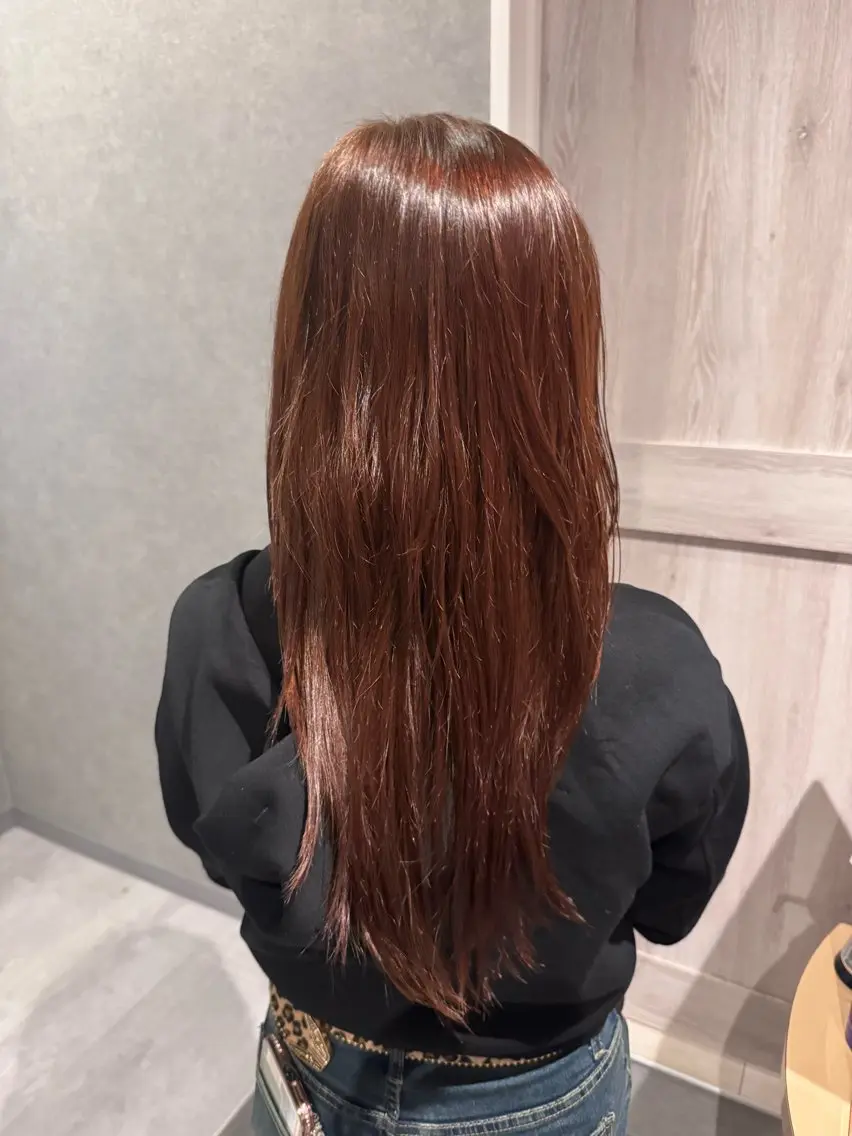 ロング カラー ラベンダーカラー ピンクカラー ピンクラベンダー ヘアカラー トリートメント Applause カリンのヘアスタイル