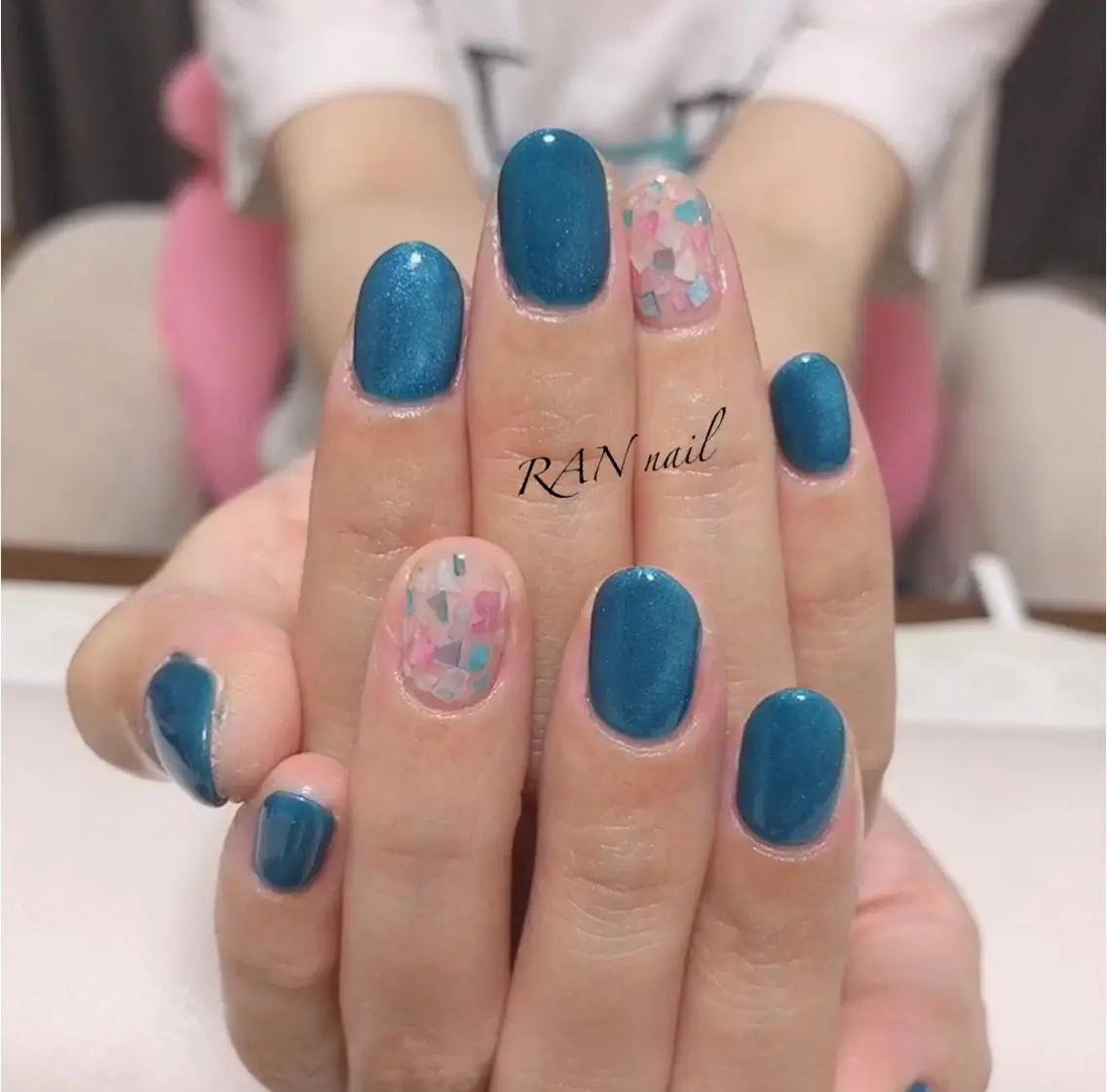 ネイル フットネイル キラキラネイル マグネットネイル ハンドネイル フットネイル RAN nailのネイルデザイン