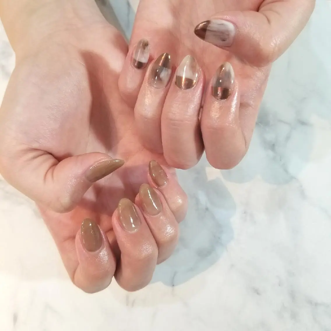 ネイル ニュアンスネイル ハンドネイル nijiiro🌈 サトウのネイルデザイン