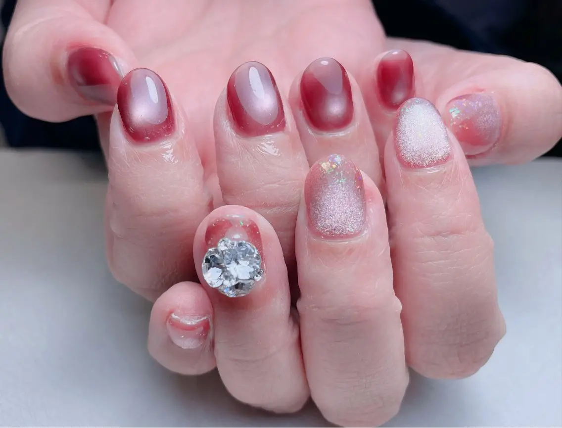 ネイル 長さ出し フットネイル フレンチネイル ジェルネイル ガラスフレンチ ハンドネイル 中野駅から2分 MEO NAILのネイルデザイン