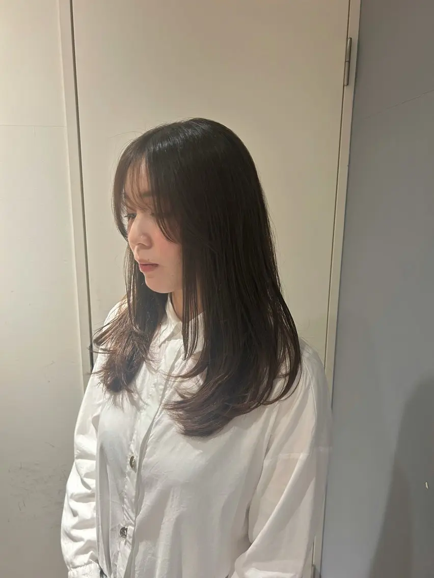 ロング カラー パーマ レイヤーカット 👒oikawa kaede🍃のヘアスタイル