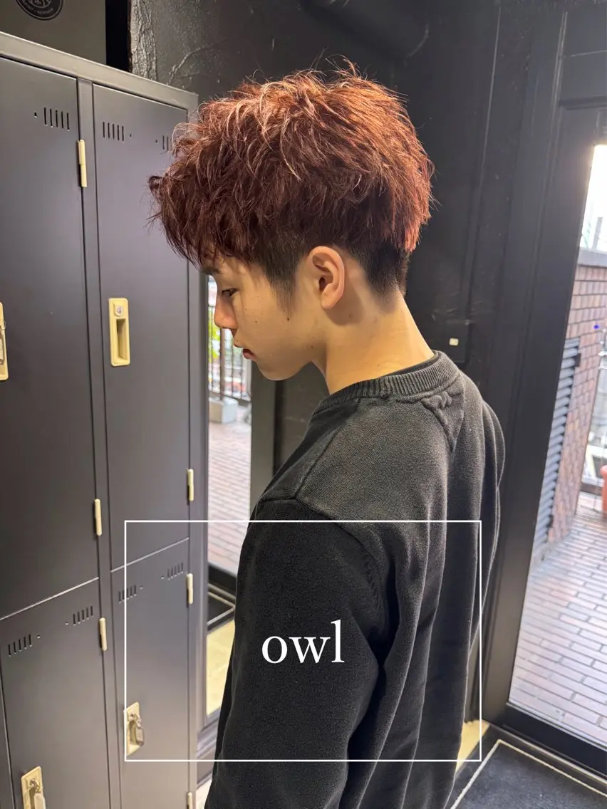 ショート カラー メンズ アップバング ショートヘア カット ヘアカラー トリートメント ヘアセット メンズ専門 美容師✨ アメ村 堀江颯瑛のヘアスタイル