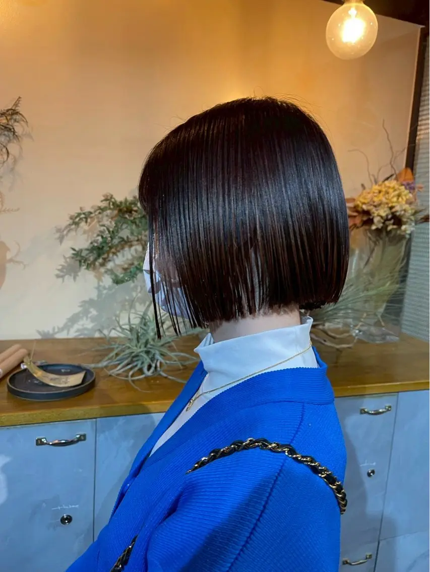 ミディアム カラー ヘアアレンジ ボブ 栄💗スパイキー⚡️ ｜パーマ｜haruのヘアスタイル