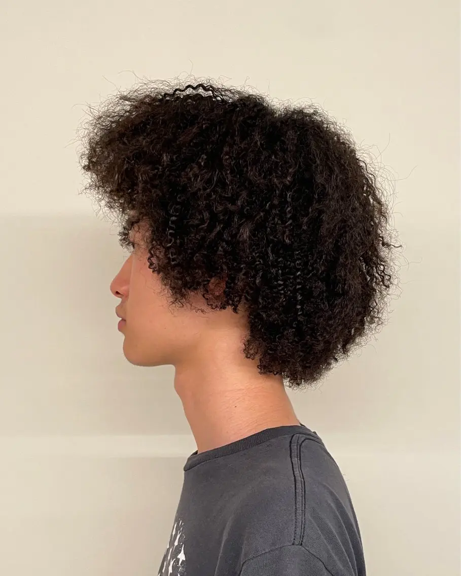 セミロング パーマ メンズ メンズパーマ セミロングパーマ 天川 太生のヘアスタイル