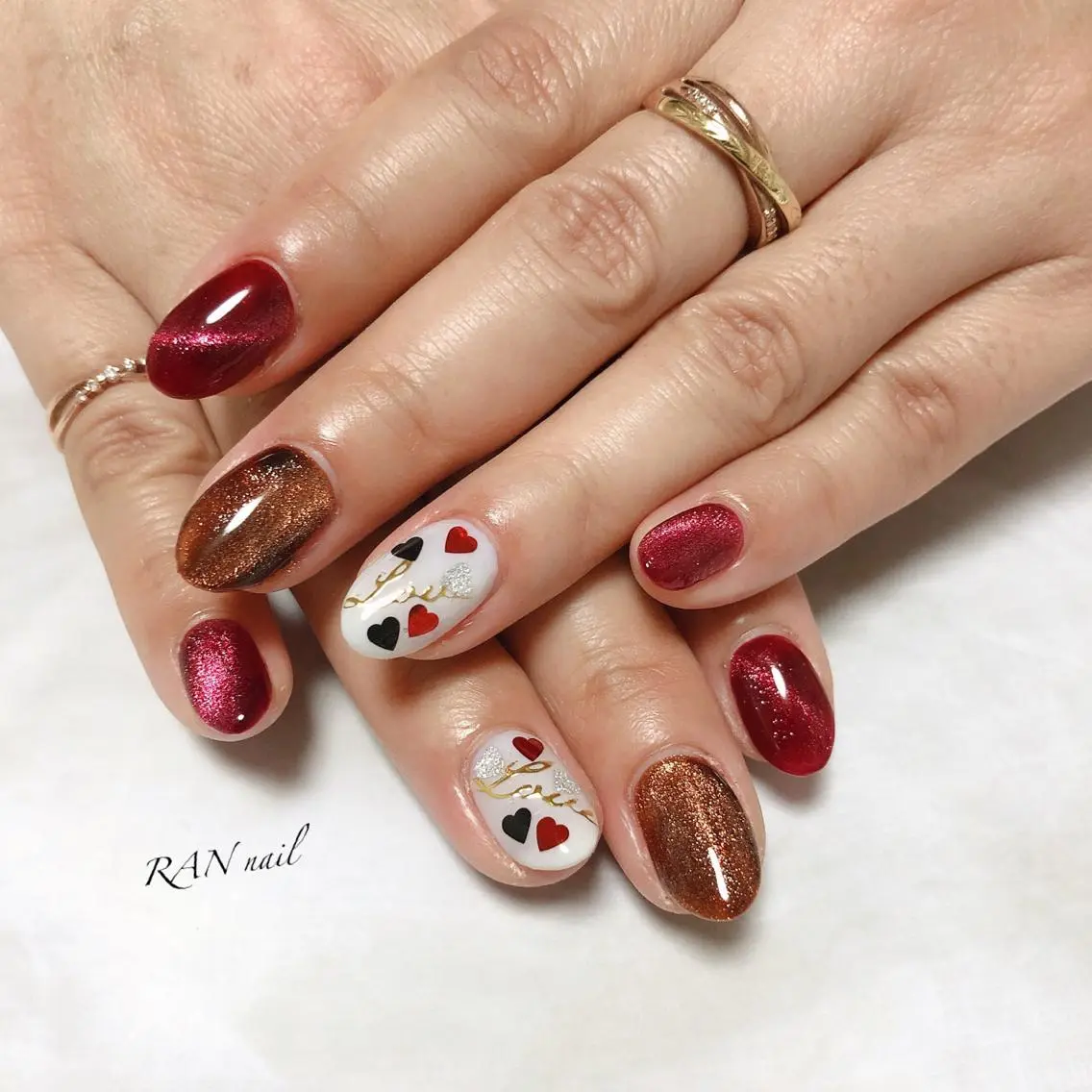 ネイル フットネイル フレンチネイル ハート オフィスネイル ハンドネイル フットネイル RAN nailのネイルデザイン