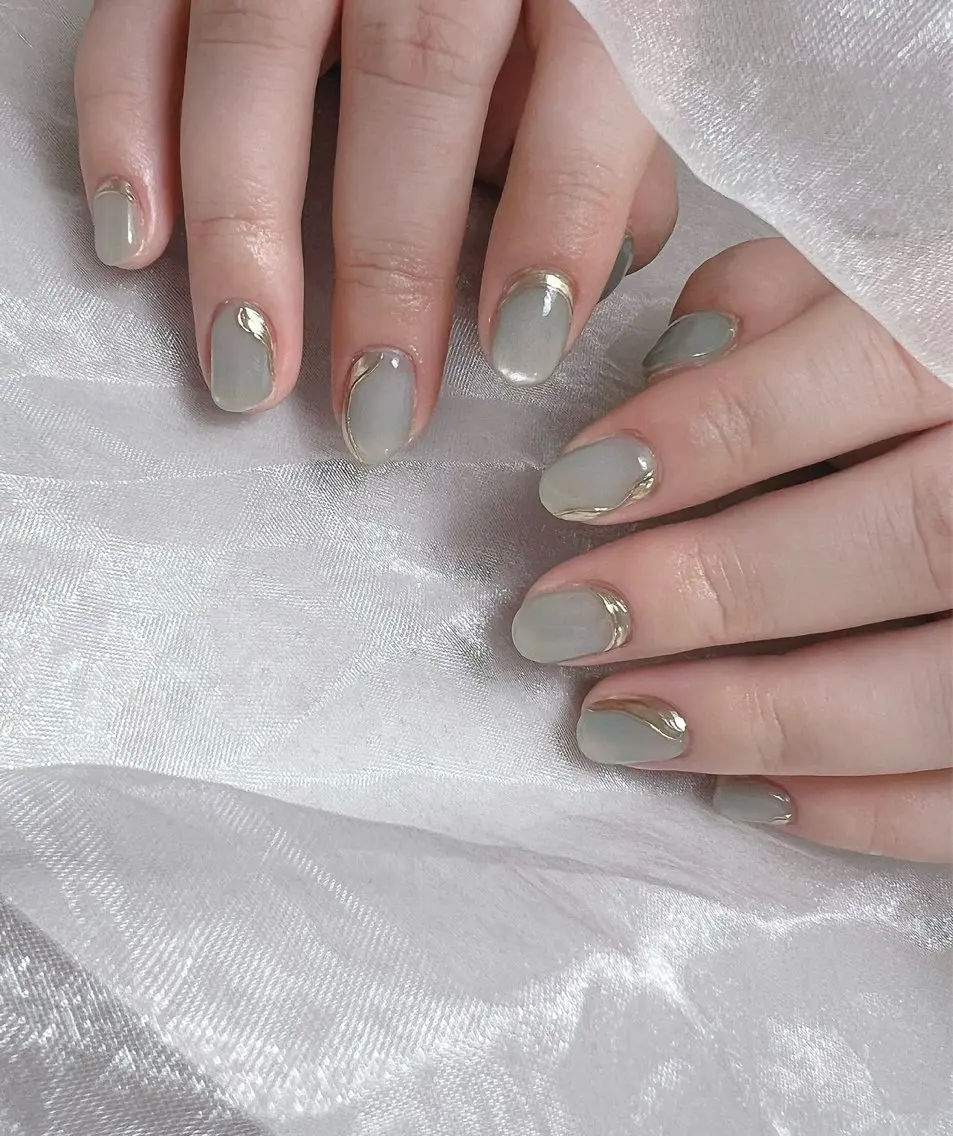 ネイル フットネイル ジェルネイル 韓国ネイル ミラーネイル ハンドネイル nail salon Lauleaのネイルデザイン