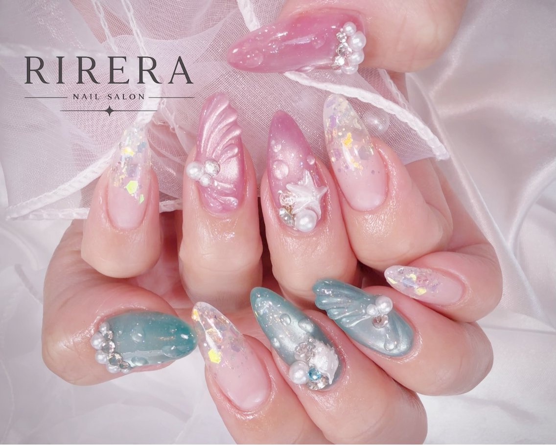【HAND】長さ出し10本アート5本コース（持ち込み・完全お任せOK）¥12,900の写真