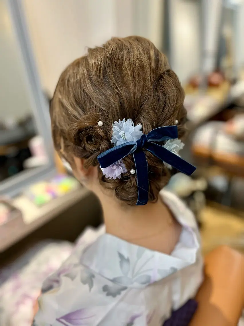 ヘアアレンジ 髪飾り 浴衣 似合わせヘアメイク 💐オダギリチアキのヘアスタイル