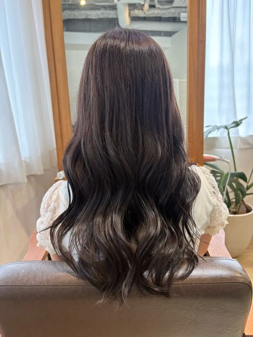 ロング カラー ヘアカラー トリートメント ヘッドスパ モデル募集/ yuna‎🤍🎀のヘアスタイル