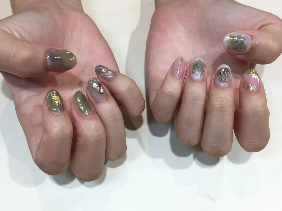 ネイル ニュアンスネイル JurerEye☆ Marikoのネイルデザイン