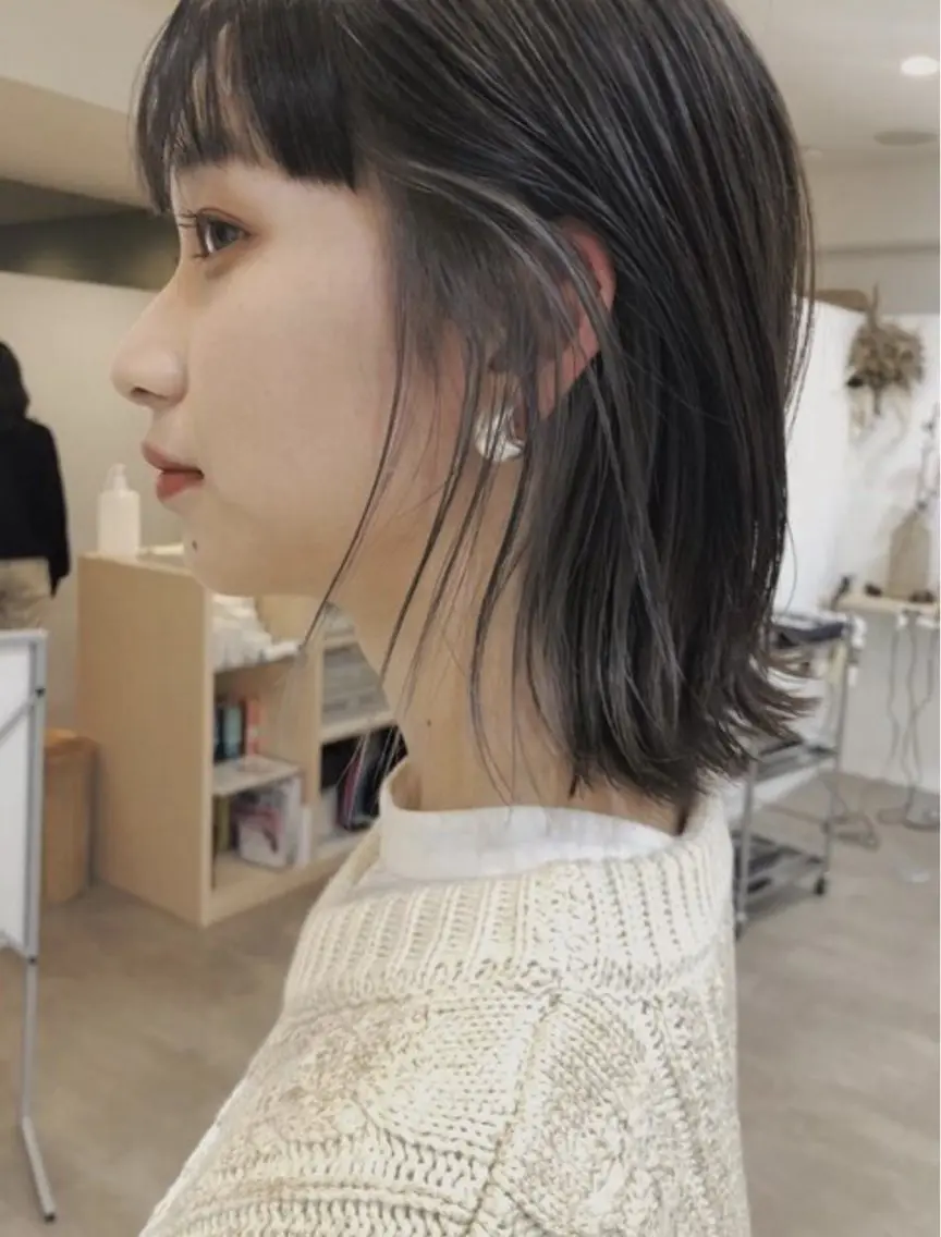 【イヤリングカラー◎】インナーカラー✨️+カラー+選べるAujuaシャンプー🫧の写真