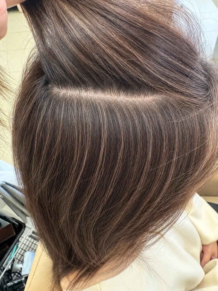 ミディアム カラー ハイライトカラー ハイライト カット ヘアカラー 白髪ぼかし/ショート MAEKAWAのヘアスタイル