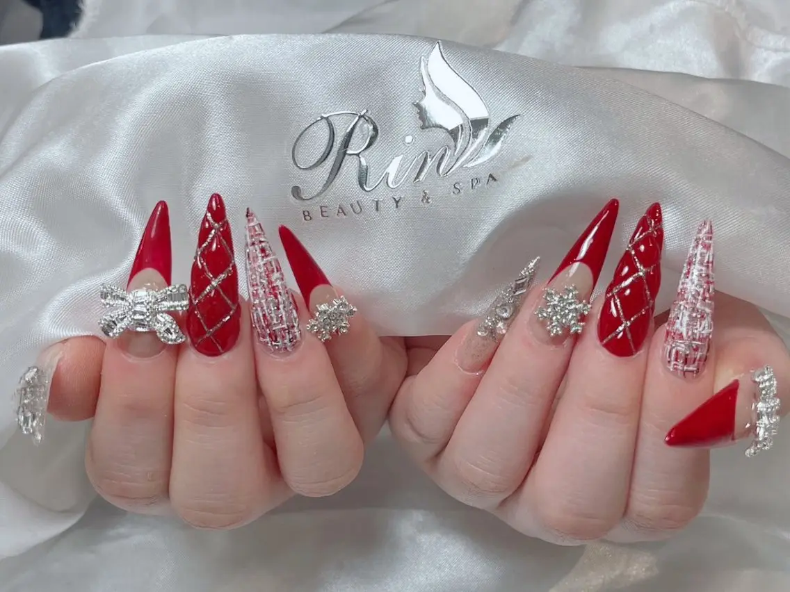 ネイル チークネイル フラッシュネイル フラワーネイル フットネイル ジェルネイル ハンドネイル Rin Nail Shinokuboのネイルデザイン