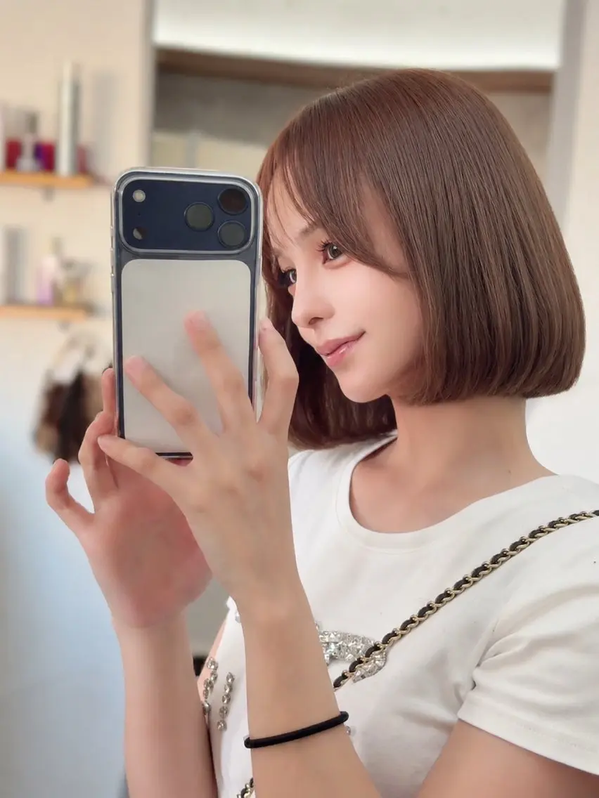 ショート カラー ヘアアレンジ カット ヘアカラー トリートメント vizz by el yts 北谷ブリーチのヘアスタイル