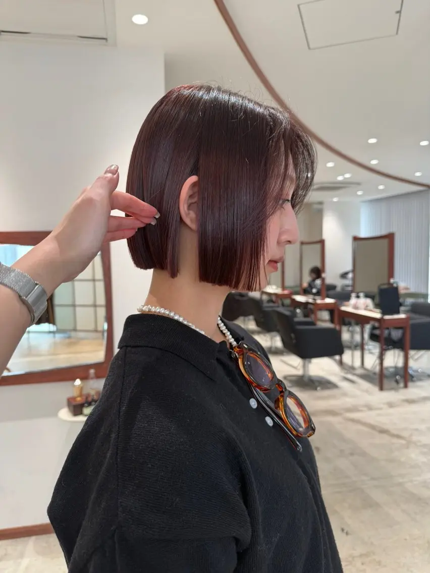 ショート カット ヘアカラー 髪質改善/美髪矯正/ 小顔ボブNANAのヘアスタイル