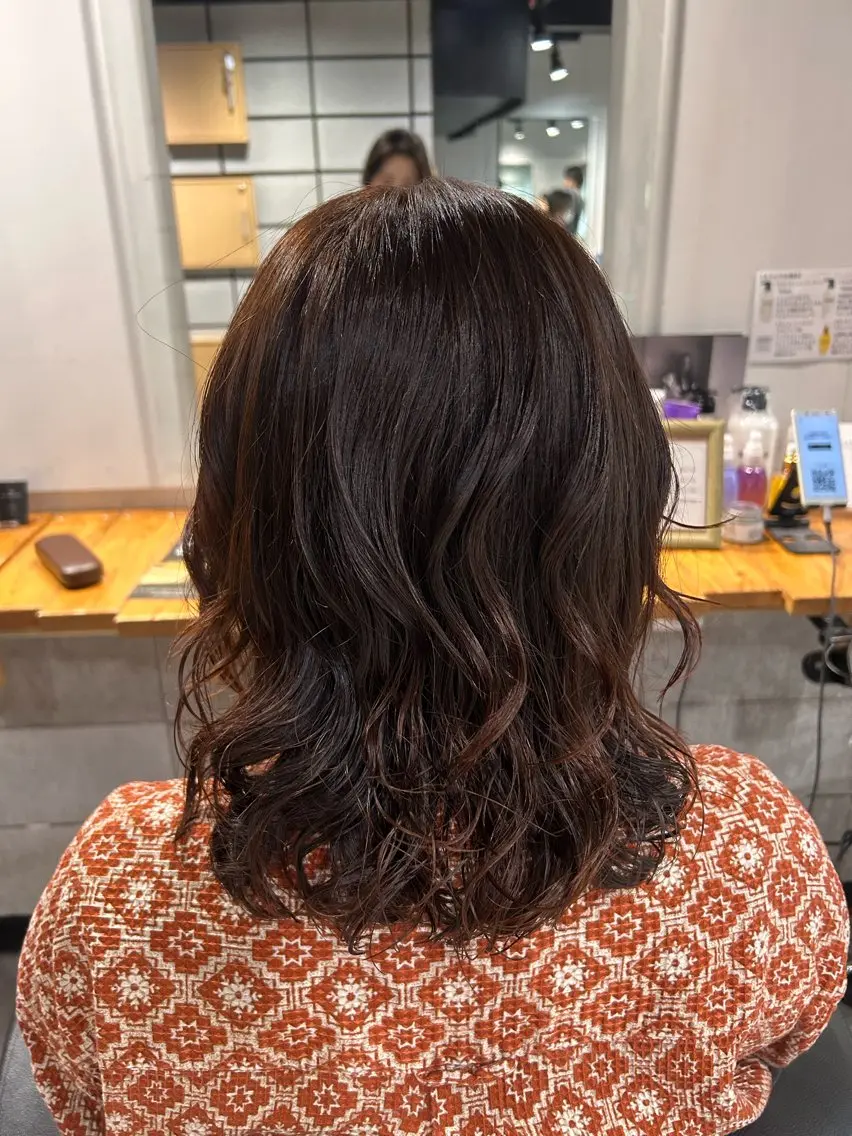 セミロング カット ヘアカラー ヘッドスパ レイヤーStyle 🪽菜々実のヘアスタイル