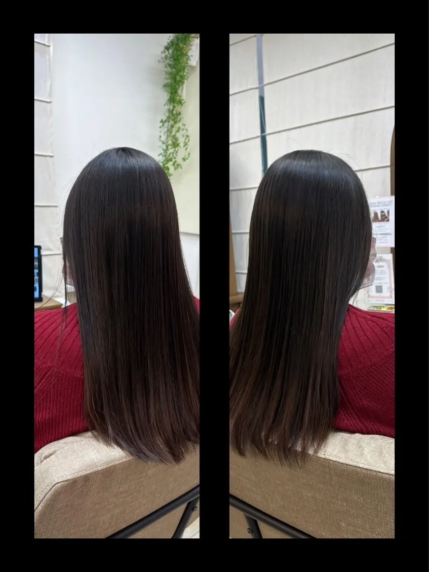 ロング かがみ/メンテナンス カット無料のヘアスタイル