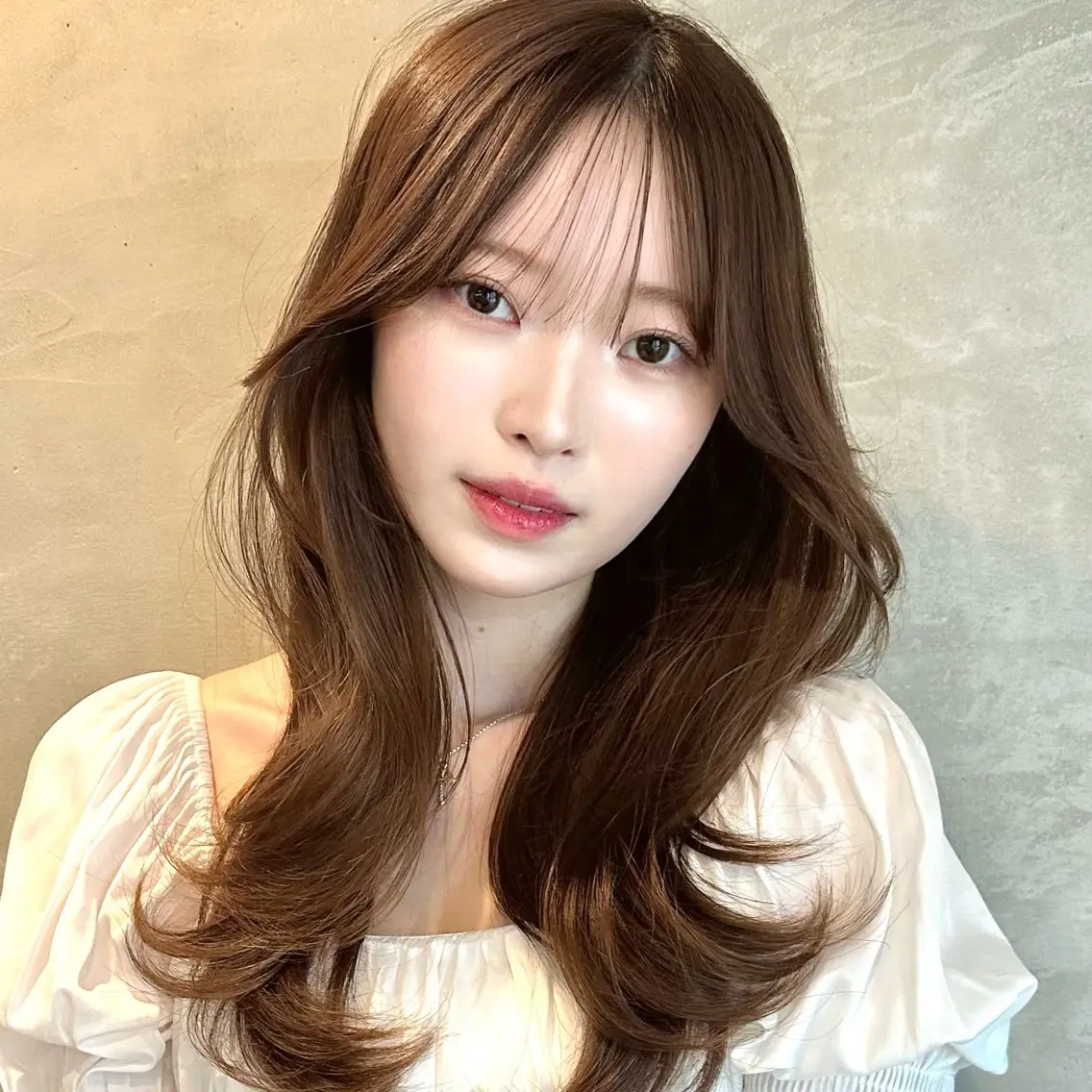 ロング カット ヘアカラー トリートメント 🌹ハッシュカット、 レイヤー韓国ヘア🌹のヘアスタイル