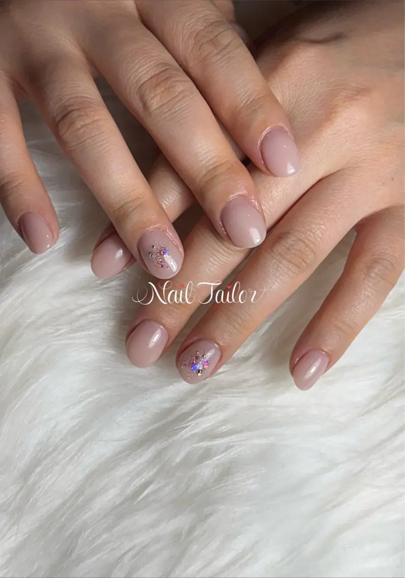 ネイル アートネイル 長さ出し ジェルネイル キラキラネイル ワンカラーネイル ハンドネイル NailTailor ネイルテイラーのネイルデザイン