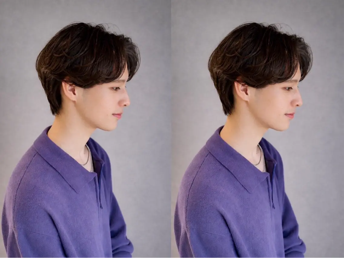 メンズ りき カラー縮毛 レディースも可能のヘアスタイル