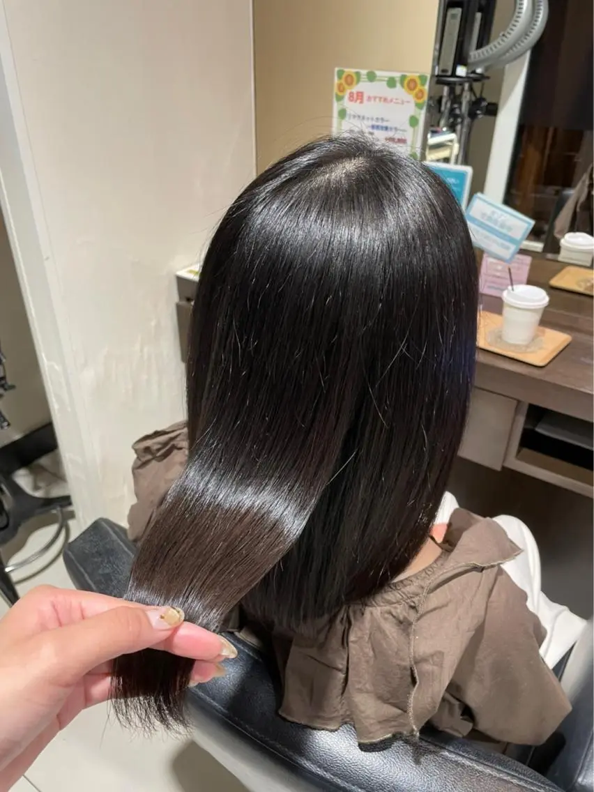 【🌟この1番時期オススメ❗️】似合わせカット➕超高濃度水素カラー➕艶トリートメントの写真