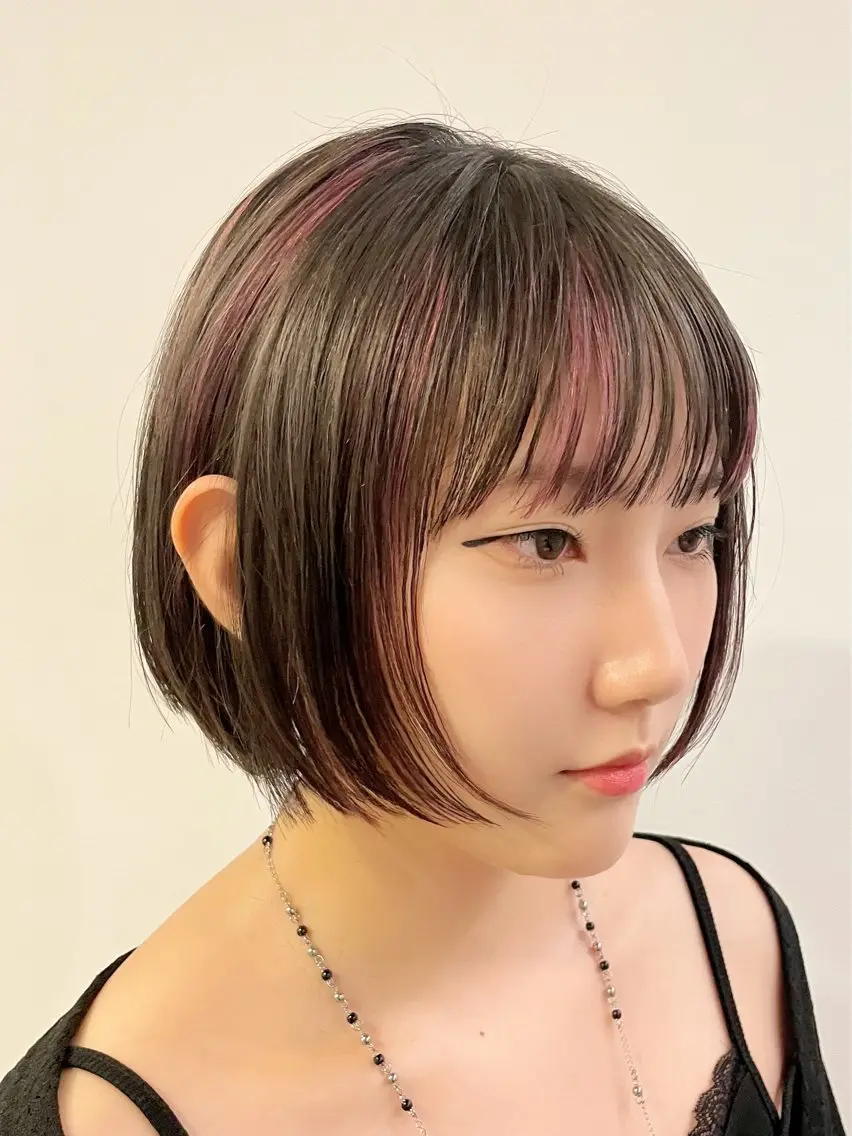 ミディアム ボブ カット コバヤシ リョウタのヘアスタイル