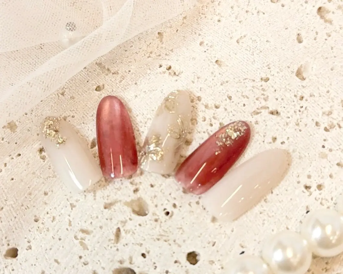 ネイル アートネイル フラッシュネイル フラワーネイル ジェルネイル ガーリー Puti nailのネイルデザイン