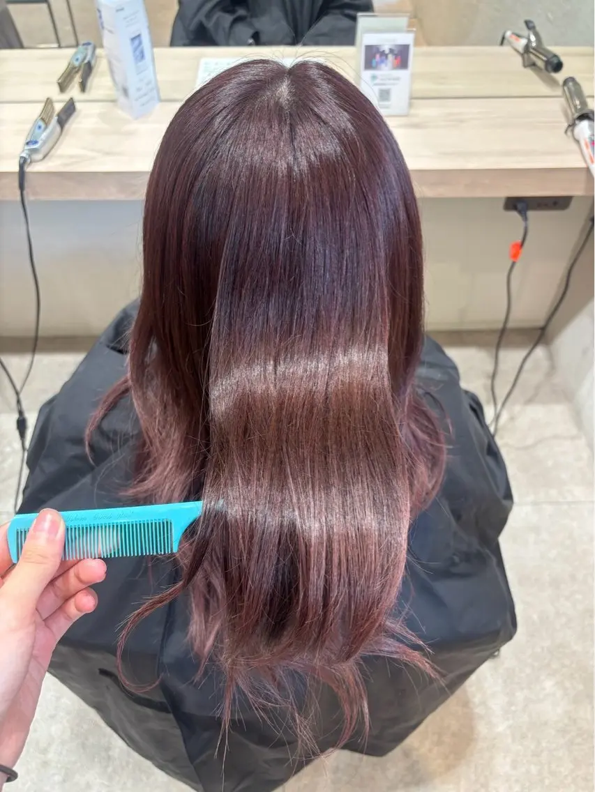 ミディアム カラー ヘアカラー 🍒透明感×艶カラー 🍒こなんのヘアスタイル