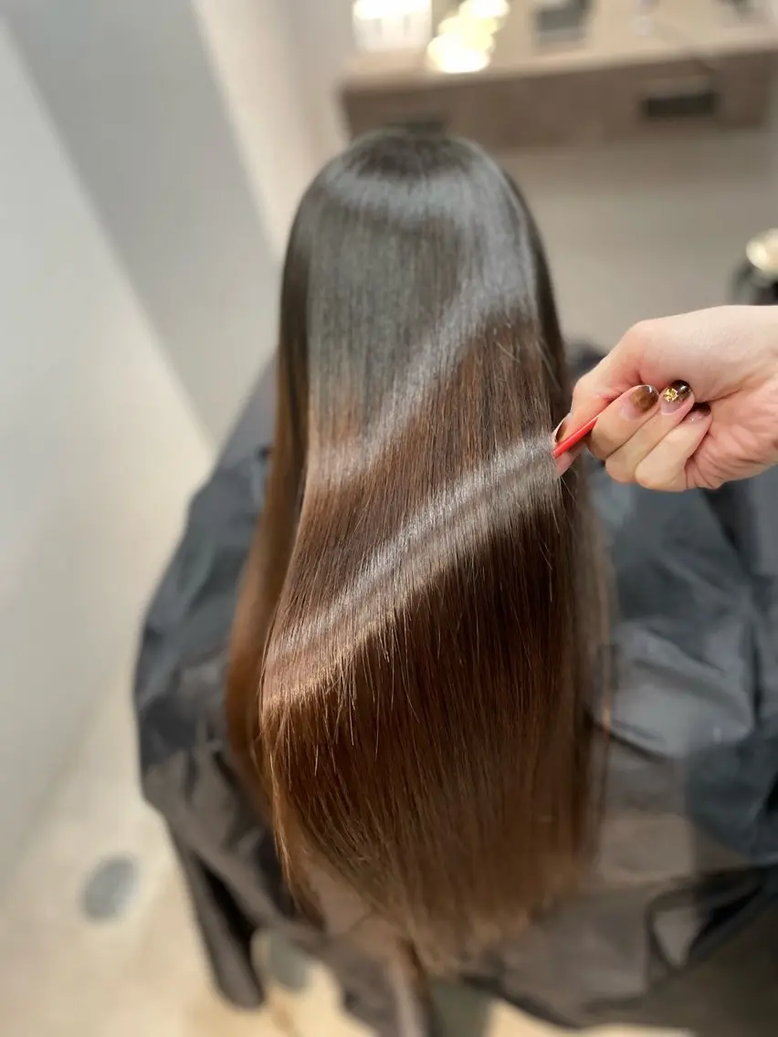 ロング カット 縮毛矯正 トリートメント 美髪縮毛矯正メーカー 認定【山田カナト】のヘアスタイル