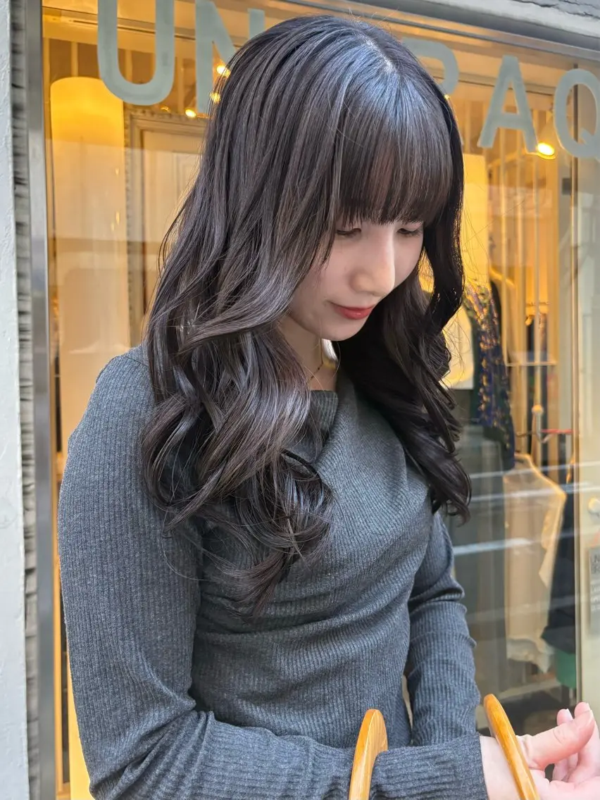 セミロング カラー カット ヘアカラー トリートメント なぎさ 🎀 / 透明感カラー/心斎橋のヘアスタイル