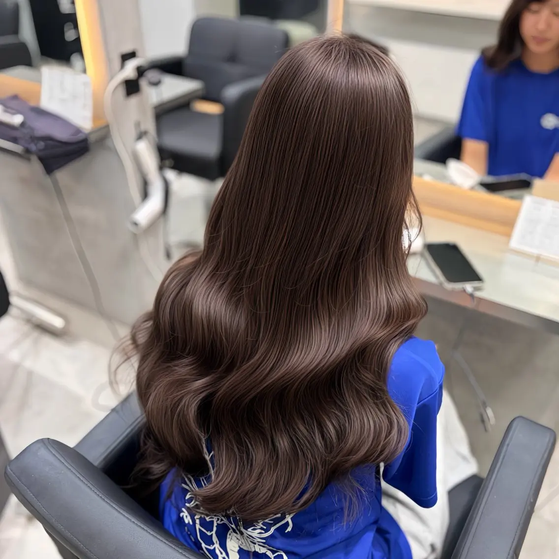 カラー ブリーチ グレージュ ブリーチなしカラー エクステ MOMOKA / Lapis今泉店のヘアスタイル