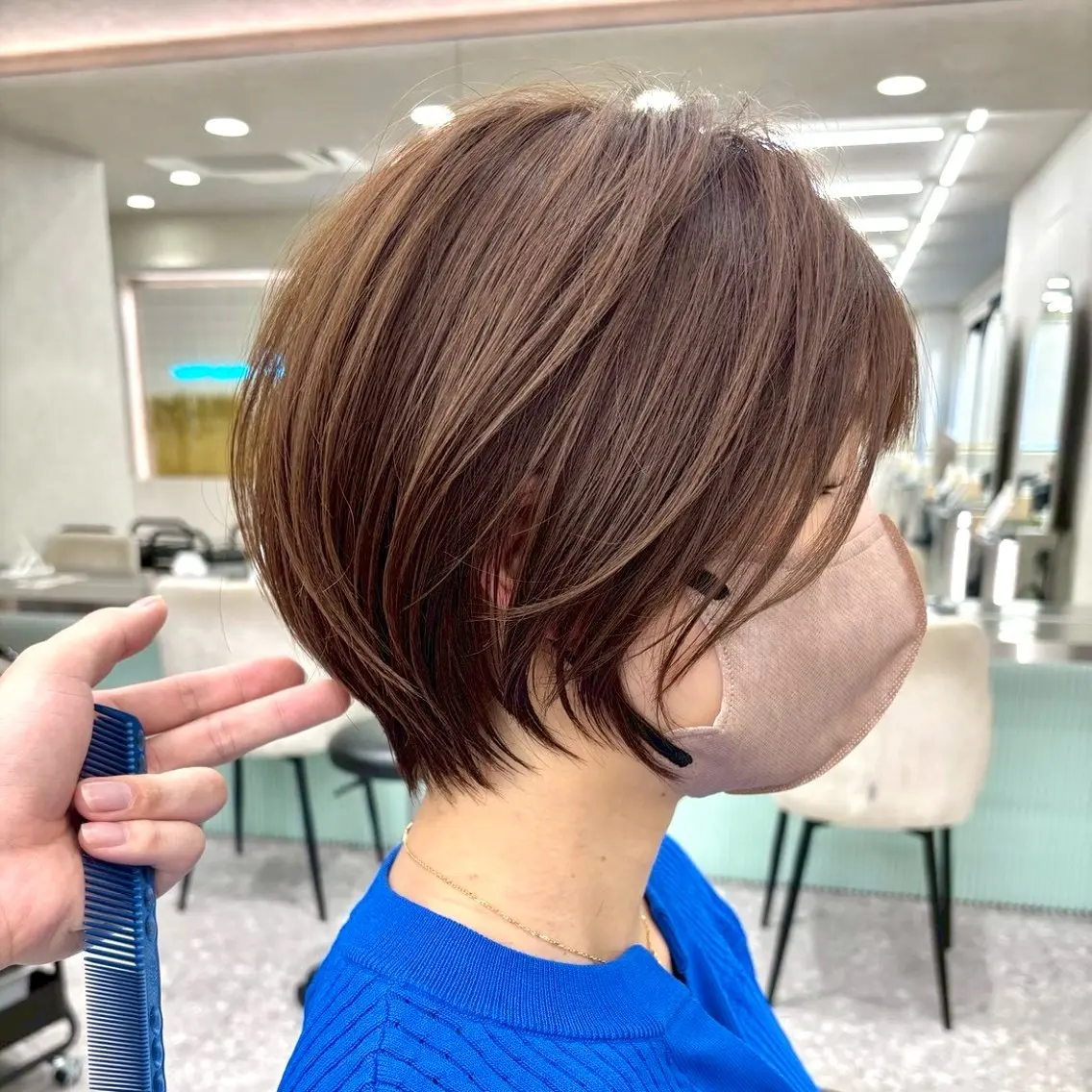 ショート 《髪質改善✖️レイヤ ー🩶》ナオヤのヘアスタイル