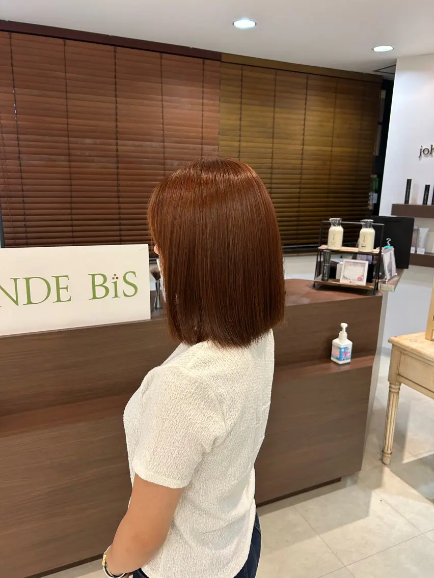 ミディアム ヘアカラー 北崎 花のヘアスタイル