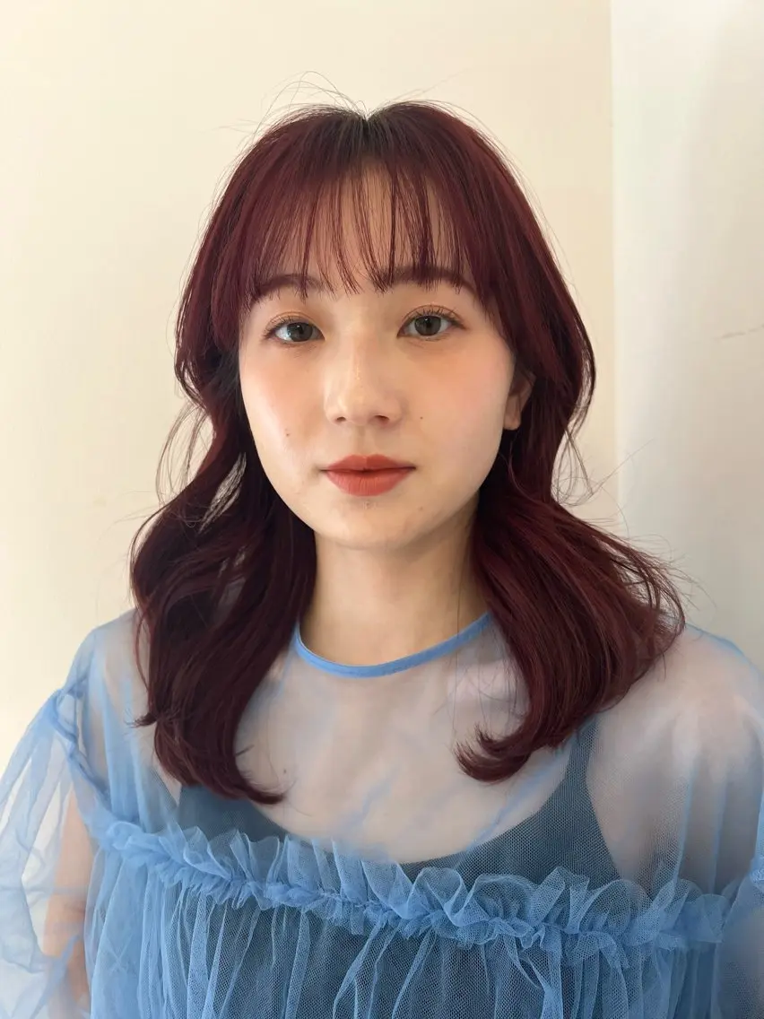 セミロング レイヤーカット 韓国ヘア 🎀華澄のヘアスタイル
