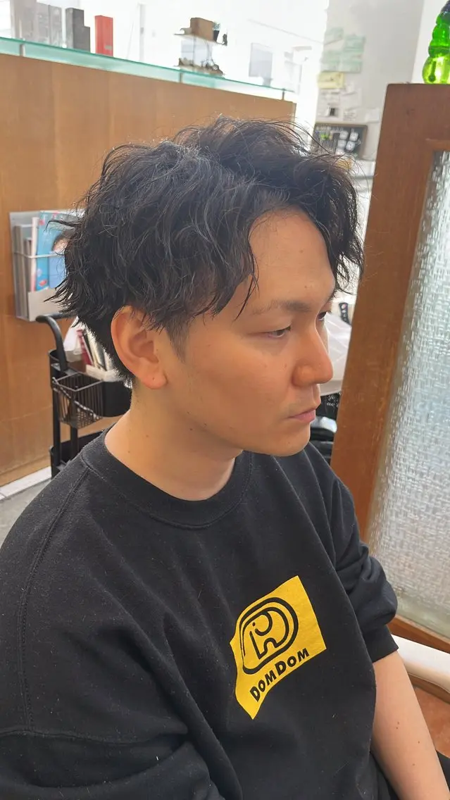 パーマ メンズ カット パーマ トリートメント 垢抜けのあっきー/ 本厚木徒歩1分のヘアスタイル