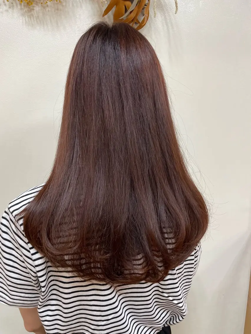 セミロング レイヤーカット カット ヘアカラー 韓国ヘア 🤍中西麻友🤍のヘアスタイル