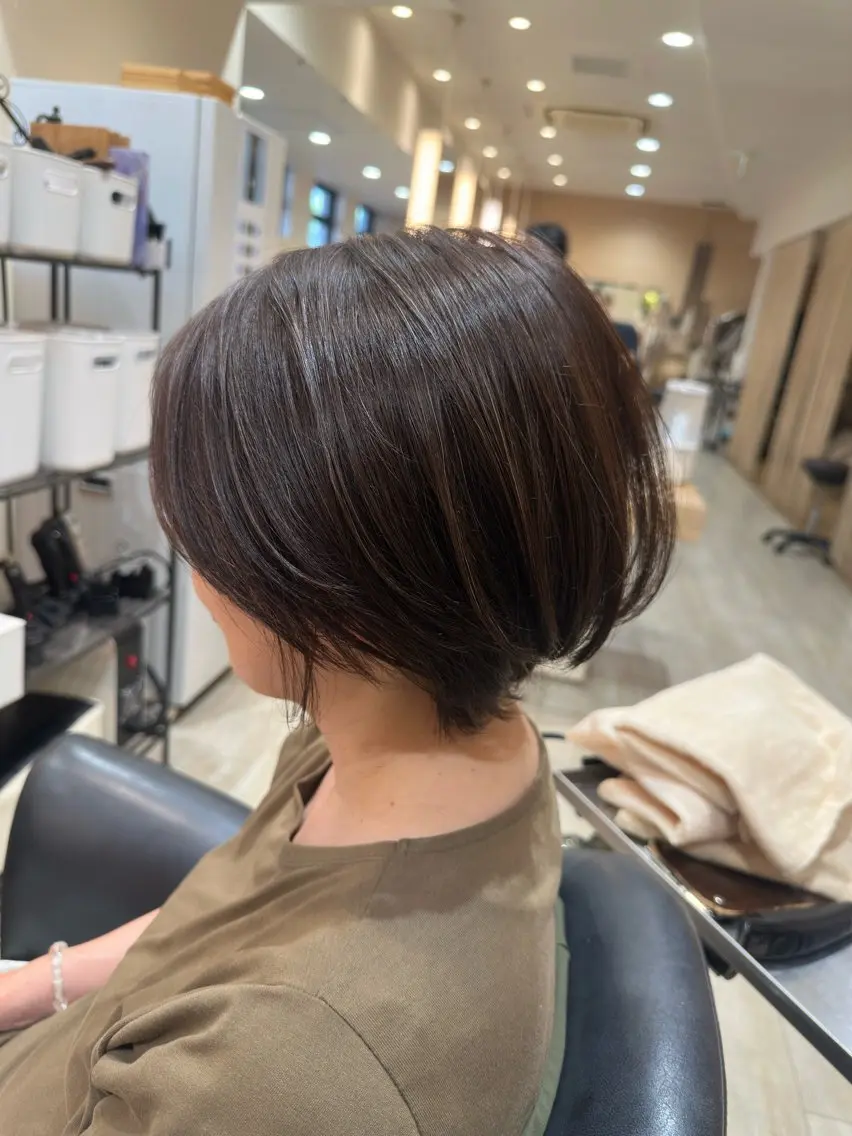 ショート カラー 透明感カラー レイヤーカット 似合わせカット カット ヘアカラー 韓国レイヤー/艶髪 /髪質改善/新免世翔のヘアスタイル