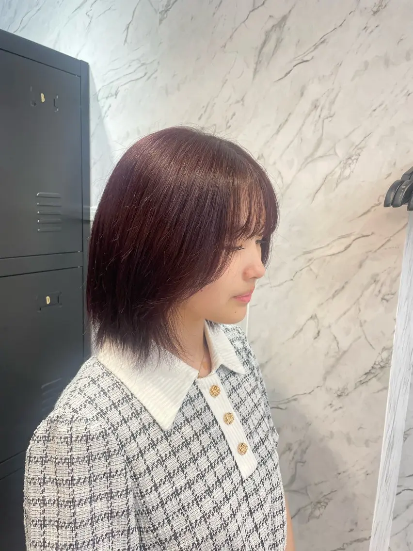 ミディアム カラー ラベンダーカラー ピンクカラー ピンクラベンダー ヘアカラー 韓国ヘア🎀 /♡𝓝𝓸𝓪♡のヘアスタイル