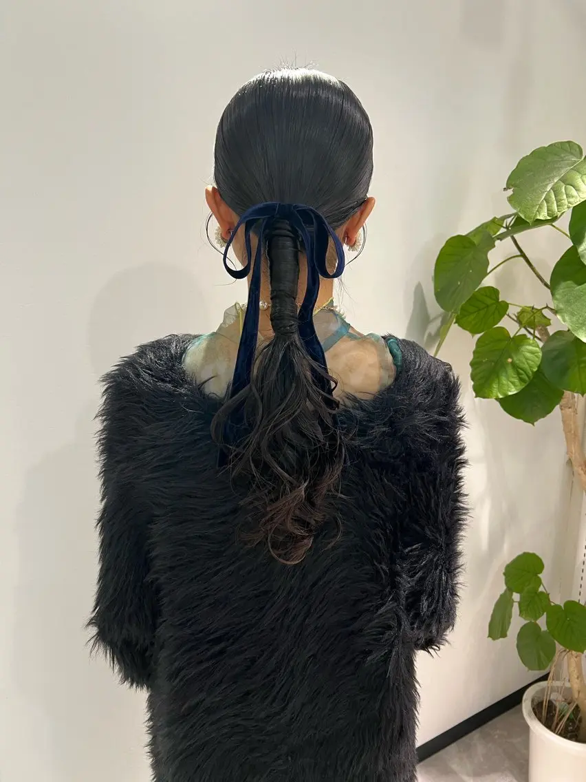 セミロング カラー ヘアアレンジ 「sumi」 AMIのヘアスタイル
