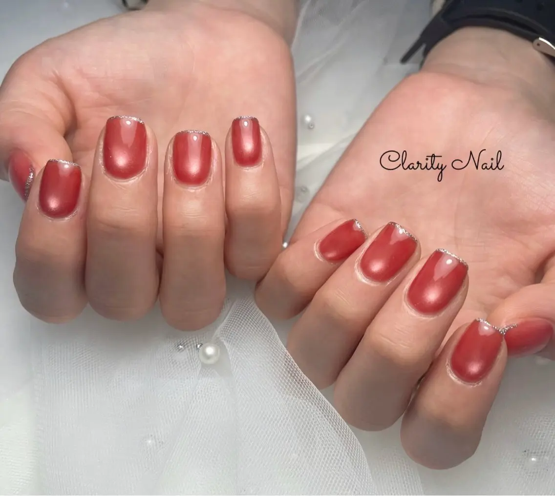 ネイル ラメ(グリッター) ワンカラーネイル ハンドネイル Clarity Nailのネイルデザイン