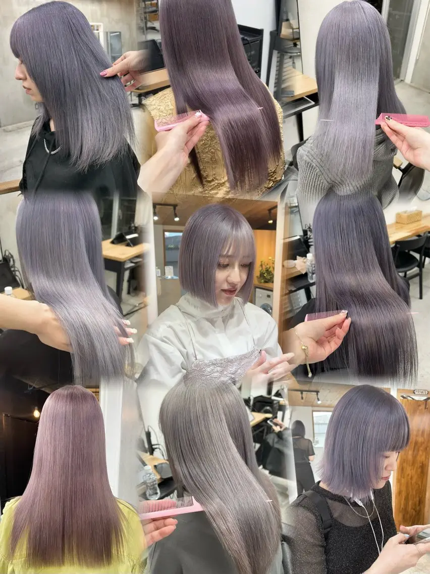 ロング カラー ヘアアレンジ ヘアカラー トリートメント 韓国/ハイトーン/ ボブ🎀MIKU🎀のヘアスタイル