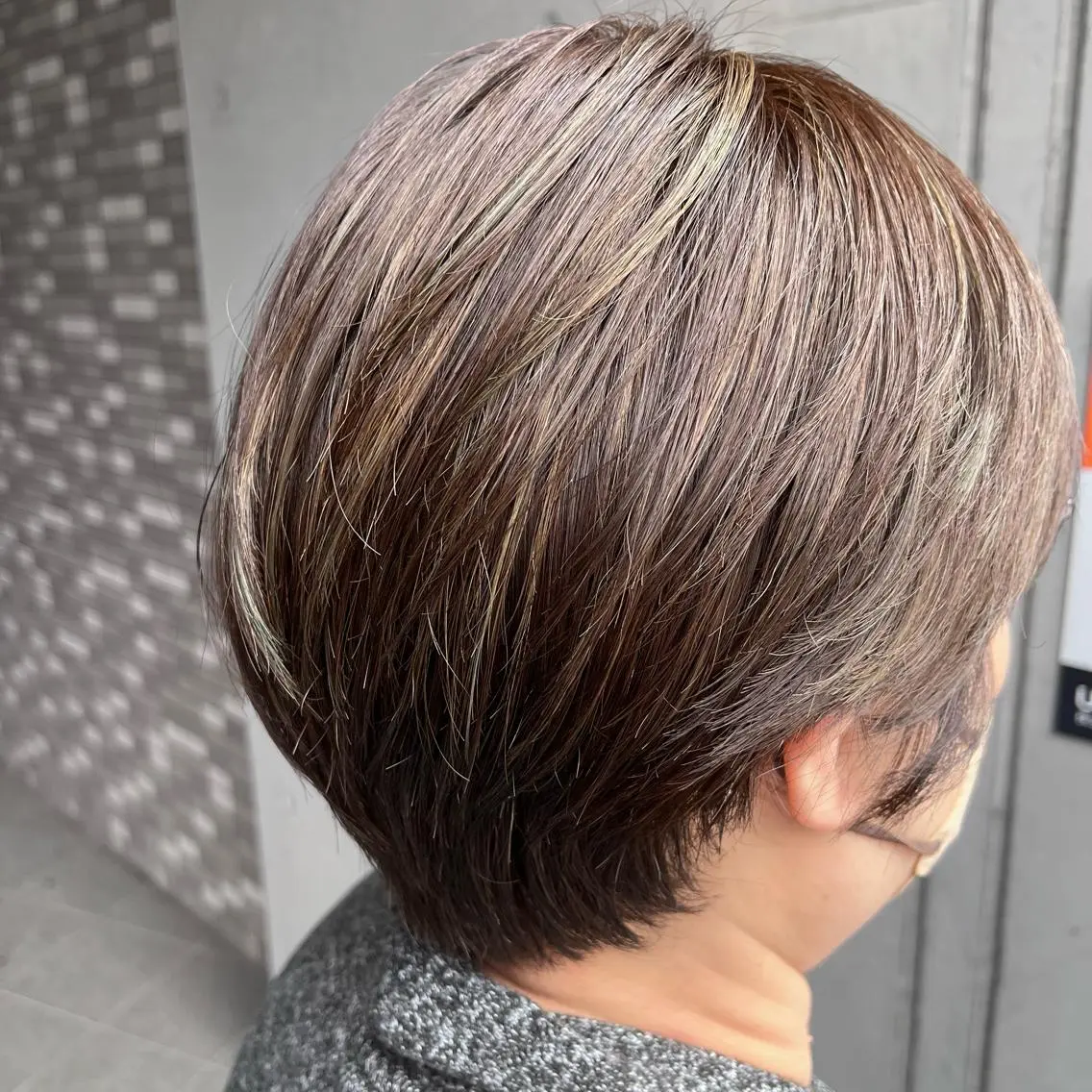 ショート ハイライト カット ヘアカラー トリートメント Glanz hair 坂牛匠のヘアスタイル