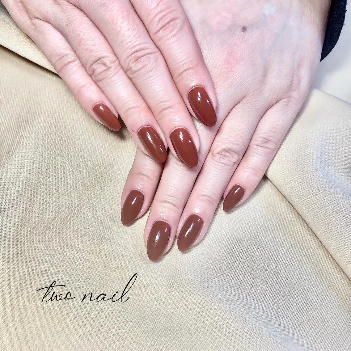 ネイル アートネイル ブラウン フットネイル ハート ニュアンスネイル ハンドネイル two nailのネイルデザイン