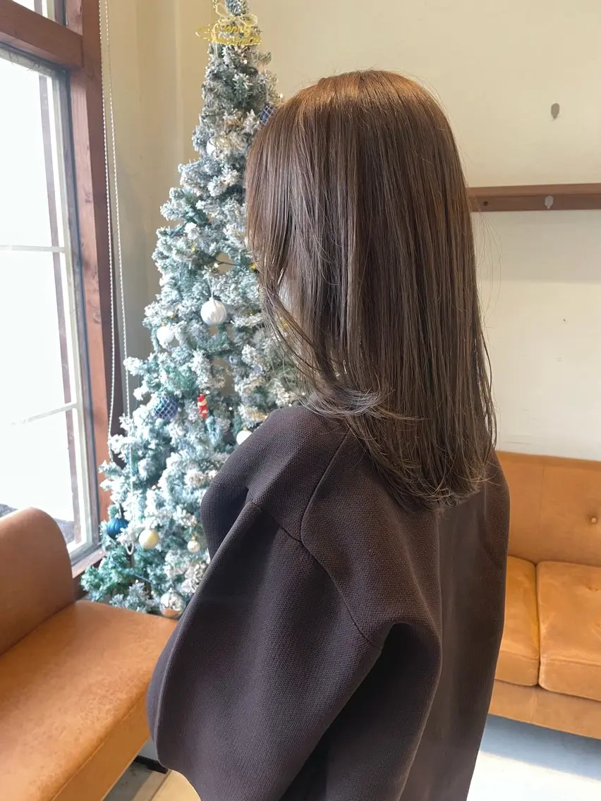 セミロング 似合わせヘア🤎透明 感カラー🤎MIKAのヘアスタイル