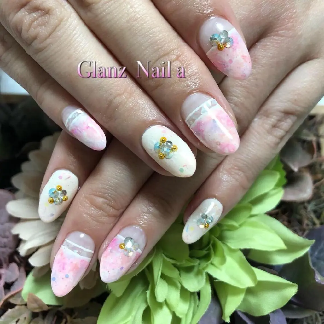 ネイル 春ネイル Glanz  Nail aのネイルデザイン